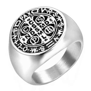 bague saint benoit en acier inoxydable 54 4 mm roas200 908 1