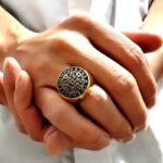 bague saint benoit en acier inoxydable valeurs religieuses or roas200 642 1