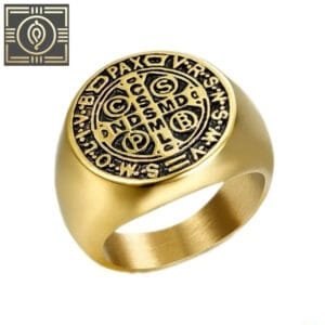 Bague Saint Benoit: Votre Symbole De Foi Exclusif 1 Bague Saint Benoit: Votre Symbole De Foi Exclusif - 54 Mm / Or