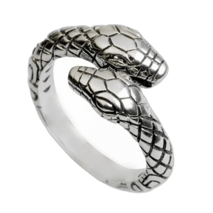 Bague Serpent Double: élégance Et Mystère 3 Bague Serpent Double: élégance Et Mystère - Argent / Redimensionnable