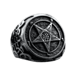bague sigil baphomet en acier inoxydable design audacieux et mystique 54 4 mm roas200 546 1