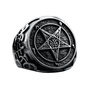 bague sigil baphomet en acier inoxydable design audacieux et mystique 54 4 mm roas200 546 1