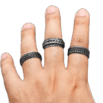 bague style ecaille de dragon en acier inoxydable roas250 639 1