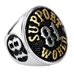 Bague Support 81 World: Style Unique En Acier Inoxydable - Or / 54.4 Mm