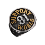 Bague Support 81 World: Style Unique En Acier Inoxydable - Or / 59.5 Mm