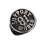Bague Support 81 World: Style Unique En Acier Inoxydable