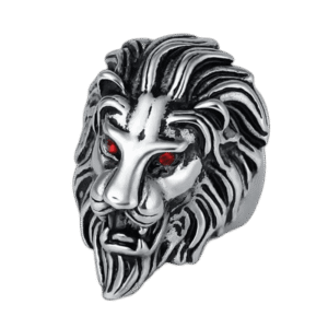 bague tete de lion aux yeux rouges affirmez votre leadership 56 9 mm acier roas200 100 1