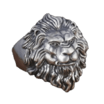 bague tete de lion en acier lautorite supreme du roas200 896 1