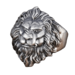 bague tete de lion en acier lautorite supreme du roas200 925 1