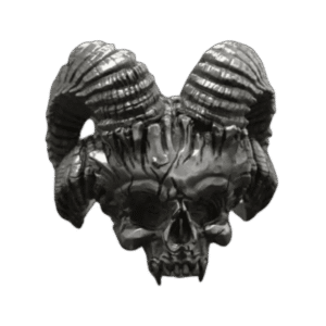 bague tete de mort a cornes en argent massif roas400 249 1