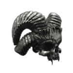 bague tete de mort a cornes en argent massif roas400 978 1