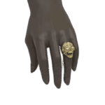 bague tete de mort casque en or jaune luxe et original 240 1
