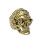 Bague Tête De Mort Casque En Or Jaune: Luxe Et Original! 47 Mm / Or 10k