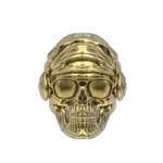 Bague Tête De Mort Casque En Or Jaune: Luxe Et Original!