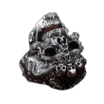 bague tete de mort en argent pour hommes au style punk rock redimensionnable roas400 633 1