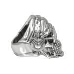 bague tete de mort gothique en or blanc luxe 121 1
