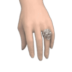 bague tete de mort gothique en or blanc luxe 707 1
