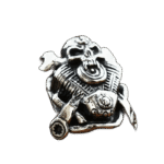 bague tete de mort motard en acier inoxydable modele 3 54 mm roas200 697 1