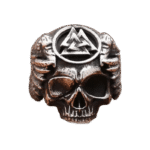 bague tete de mort rune en acier inoxydable roas250 464 1