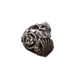 bague tete de mort rune en acier inoxydable roas250 491 1