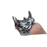 bague tete de rhinoceros en acier inoxydable style sauvage et robuste roas250 858 1