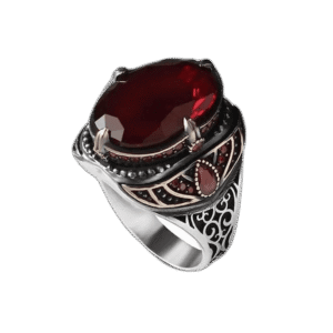 bague turbo homme pierre rouge lelegance audacieuse 56 mm roas300 872 1