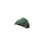 bague turque en argent massif avec pierre dagate verte roas300 303 1