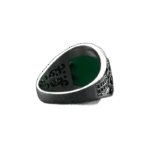 bague turque en argent massif avec pierre dagate verte roas300 317 1