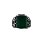 bague turque en argent massif avec pierre dagate verte roas300 457 1