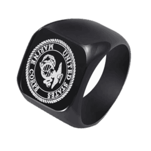 Bague United States Marine Corps: Symbole De Fierté Et Courage 1 Bague United States Marine Corps: Symbole De Fierté Et Courage - Noir / 54.4 Mm