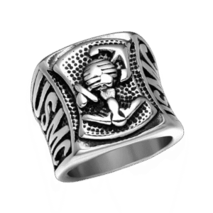 bague usmc en acier inoxydable symbole de courage et dhonneur modele 1 54 4 mm 202 1