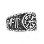 bague viking en acier inoxydable de qualite superieure 54 4 mm argent roas200 455 1