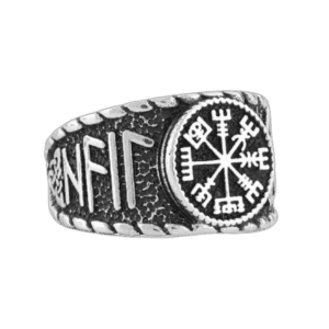 Bague Viking En Acier Inoxydable De Qualité Supérieure - 54.4 Mm / Argent