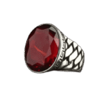 bague vintage argent pierre rouge elegance intemporelle et eclat audacieux 56 mm 310 1