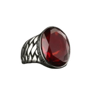 bague vintage argent pierre rouge elegance intemporelle et eclat audacieux roas300 317 1