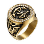 chevaliere ancre marine en acier pour homme 54 4 mm or a strass roas200 320 1