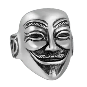 Chevalière Anonymous En Argent Massif: Marquez Votre Style! - Redimensionnable