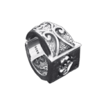 chevaliere argent homme carte poker impressionnez avec style unique redimensionnable 428 1