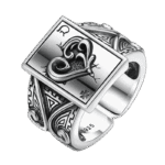 chevaliere argent homme carte poker impressionnez avec style unique redimensionnable 456 1