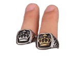 chevaliere avec couronne en acier inoxydable roas200 725 1