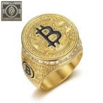 Chevalière Bitcoin En Acier Inoxydable - éclat Crypto! - 54 Mm