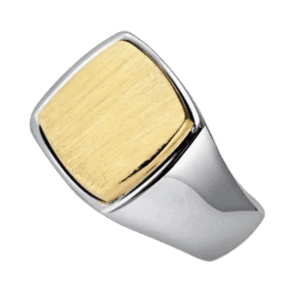 Chevalière En Argent Et Doré : Bijou D’exception Pour Une Allure Distinguée 1 Chevalière En Argent Et Doré: Bijou D’exception Pour Une Allure Distinguée - 51.9 Mm