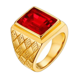 Chevalière Homme Acier Doré: élégance Et Durabilité En Un Bijou Sophistiqué 3 Chevalière Homme Acier Doré: élégance Et Durabilité En Un Bijou Sophistiqué - Modèle 1 / Or / 54.4 Mm