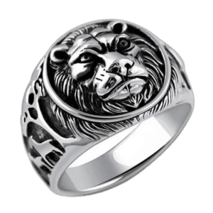 Chevalière Homme Argent Massif: La Force Du Lion 1 Chevalière Homme Argent Massif: La Force Du Lion - 54.4 Mm