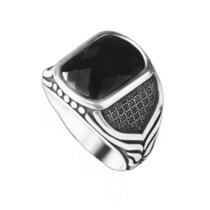 chevaliere homme argent pierre noire style audacieux 56 mm roas300 815 1