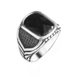 chevaliere homme argent pierre noire style audacieux roas300 583 1