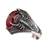 chevaliere homme argent scorpion style exclusif rouge 56 mm roas300 250 1