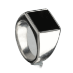 chevaliere homme carree de qualite superieure argent 55 mm roas200 242 1