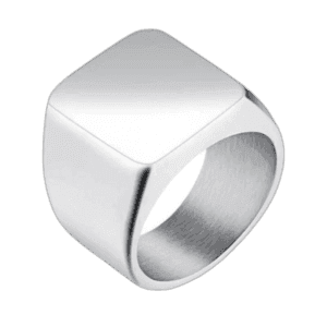 Chevalière Homme En Acier Brossé: Le Bijou Parfait Pour Hommes élégants - 51.5 Mm / Modèle 3