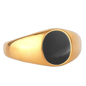 chevaliere homme en acier inoxydable avec gemme noire 54 4 mm roas250 888 1